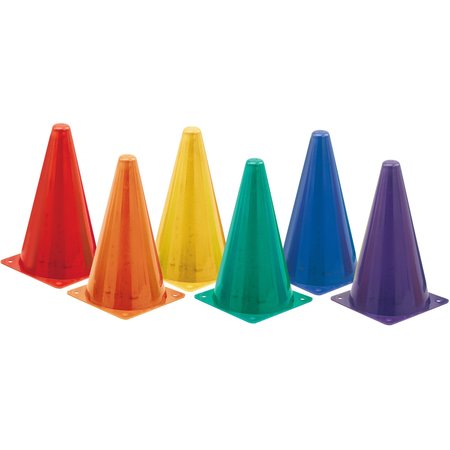 Champion Sports High Visibility Plastic Cone Set, Assorted Colors, PK12 TC9SET